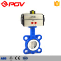 pneumatic PTFE seat wafer butterfly valve DN150